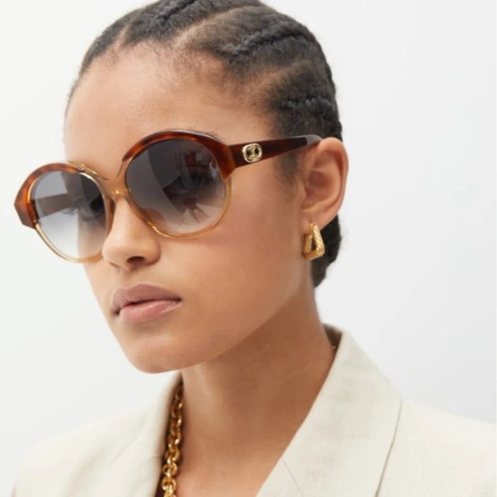 CELINE SPOTTED HAVANA MAILLON TRIOMPHE CL40154I SUNGLASSES